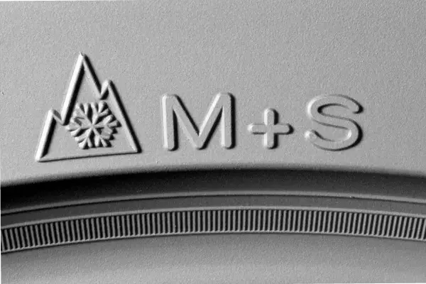 M+S symbol on car tire